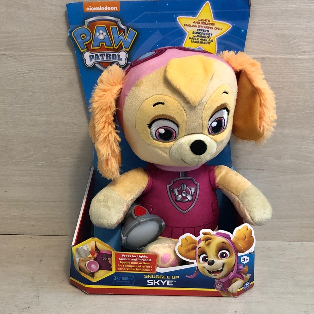 Paw Patrol Snuggle Up Pup Skye Doll Plush Toy New in Box See Video Please Read